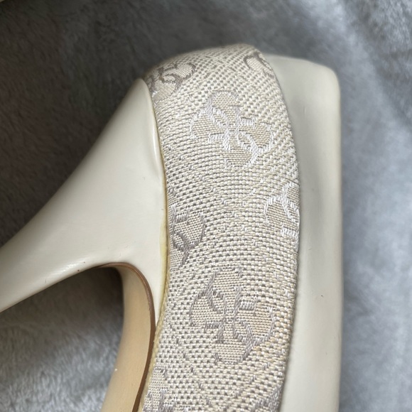 GUESS Peep-toe Platform Stilettos Size 5.5 - Picture 7 of 8